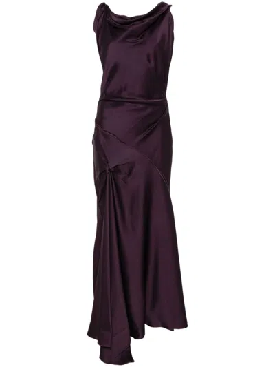 VICTORIA BECKHAM ASYMMETRIC DRAPED MAXI DREESS 