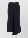 Victoria Beckham Navy Blue Kick Detail Skirt