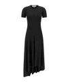 Victoria Beckham Asymmetric-hem Midi Dress In Black