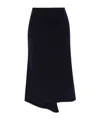 Victoria Beckham Asymmetric-hem Midi Skirt