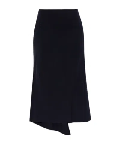 VICTORIA BECKHAM ASYMMETRIC-HEM MIDI SKIRT