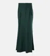 Victoria Beckham Asymmetric Maxi Skirt In Green
