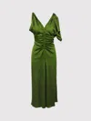 Victoria Beckham Asymmetrical Midi Dress With Rippled Detail