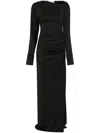 Victoria Beckham Asymmetrical Jersey Maxi Dress In Black