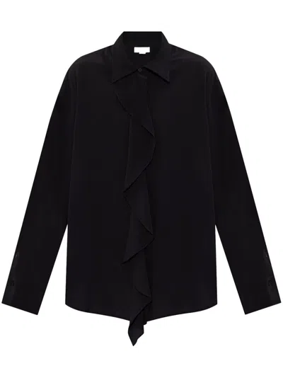 Victoria Beckham Blusa Asimmetrica Con Volant In Black
