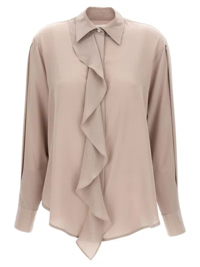VICTORIA BECKHAM 'ASYMMETRIC RUFFLE' BLOUSE
