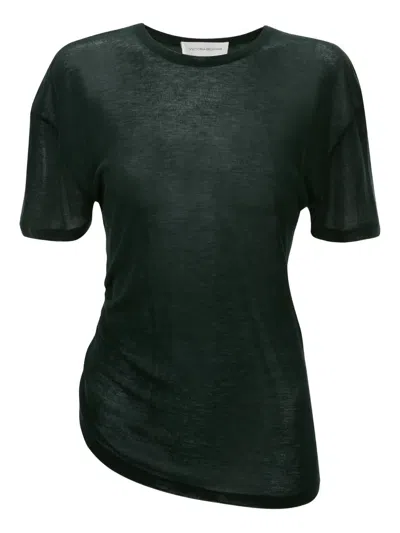 Victoria Beckham Asymmetric T-shirt In Black