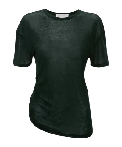 Victoria Beckham Asymmetric T-shirt In Black