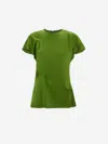 Victoria Beckham Asymmetrical Pleated Blouse In Green