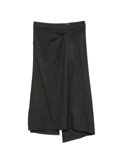 Victoria Beckham Asymmetrical Skirt In Black
