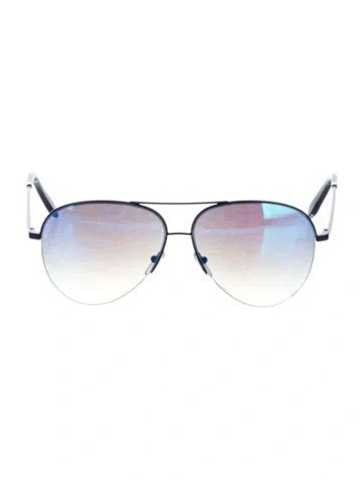 Pre-owned Victoria Beckham Aviator Gradient Sunglasses In Black
