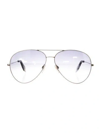 Pre-owned Victoria Beckham Aviator Gradient Sunglasses In Blue