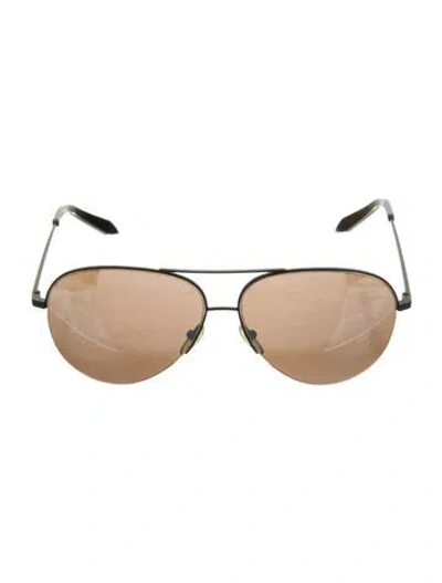 Pre-owned Victoria Beckham Aviator Mirrored Sunglasses In Black