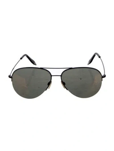 Pre-owned Victoria Beckham Aviator Tinted Sunglasses In Black