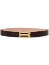 Victoria Beckham B Buckle Belt In Brown