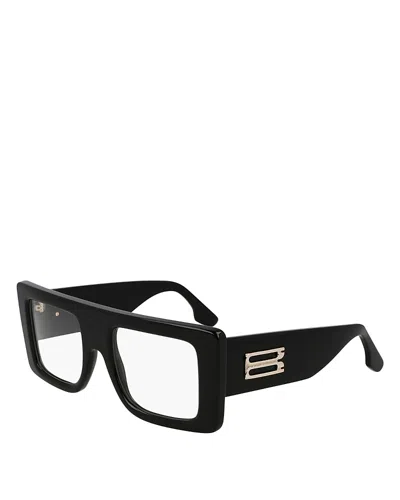 Victoria Beckham B Buckle Flat Top Optical Glasses, 51mm In Black