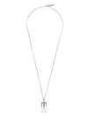 Victoria Beckham B Frame Necklace In Silver