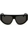 Victoria Beckham B-buckle 55mm Modified Rectangular Sunglasses