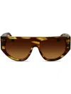 Victoria Beckham B-buckle 55mm Modified Rectangular Sunglasses