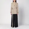 Victoria Beckham Wool Jacket Belt Longline Flap Pockets