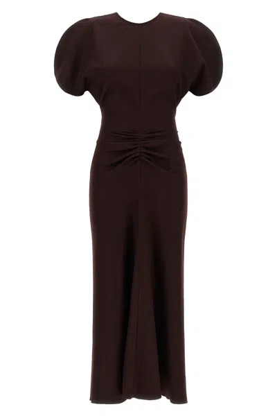 Victoria Beckham 'bela' Dress In Burgundy