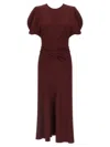 Victoria Beckham Isabella Dresses Bordeaux In Brown