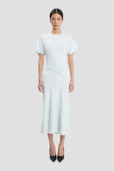 Victoria Beckham Pleated Dress In White
