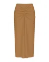 Victoria Beckham Bela Midi Skirt In Brown