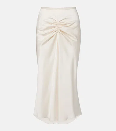Victoria Beckham Bela Midi Skirt In White