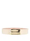 Victoria Beckham Adjustable Length Metallic Buckle Smooth Finish Belts