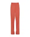 Victoria Beckham Single Pleat Trousers In Red