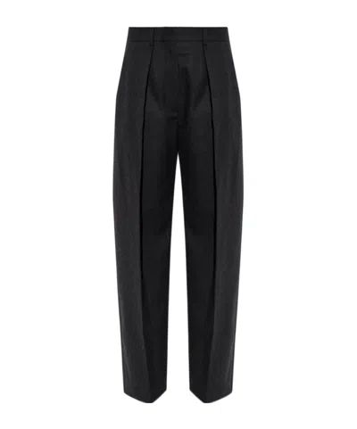 Victoria Beckham Belt Loop Casual Pants In Black