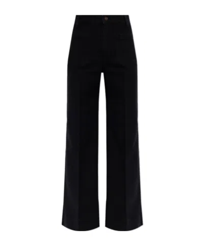 Victoria Beckham Belt Loop Jeans In Black