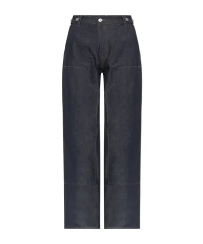 Victoria Beckham Multi-pocket Straight-leg Jeans In Blue
