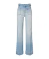 Victoria Beckham Patch-pocket Straight Leg Jeans In Blue