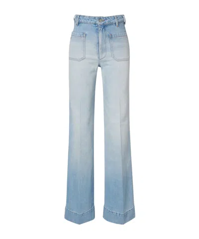 Victoria Beckham Belt Loop Jeans In Blue