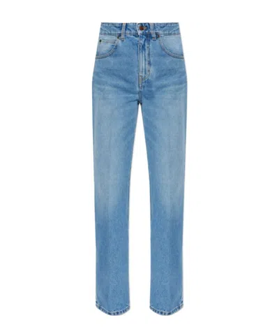 Victoria Beckham Belt Loop Jeans In Blue