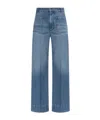 Victoria Beckham Belt Loop Jeans In Blue