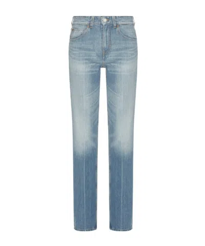 Victoria Beckham Belt-loop Jeans In Gray
