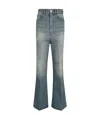 Victoria Beckham Wide-leg Kick Jeans In Gray