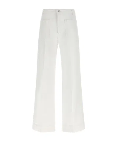 Victoria Beckham Belt Loop Jeans In White