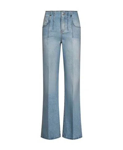 Victoria Beckham High Rise Flared Jeans In Blue