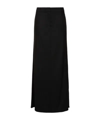 Victoria Beckham Belt Ring Half Skirt In Black