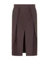 Victoria Beckham Midi Skirt In Black