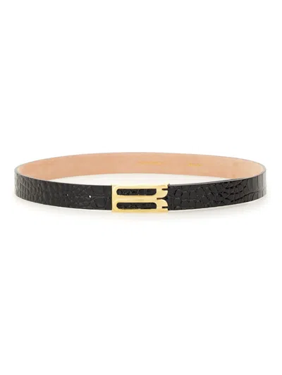 Victoria Beckham Belt With Logo In Black