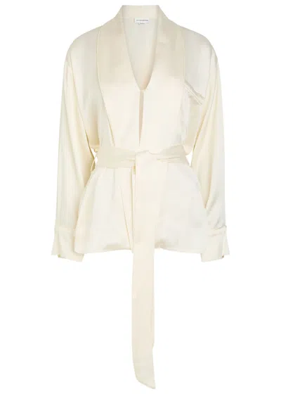 VICTORIA BECKHAM VICTORIA BECKHAM BELTED CREPE DE CHINE BLOUSE