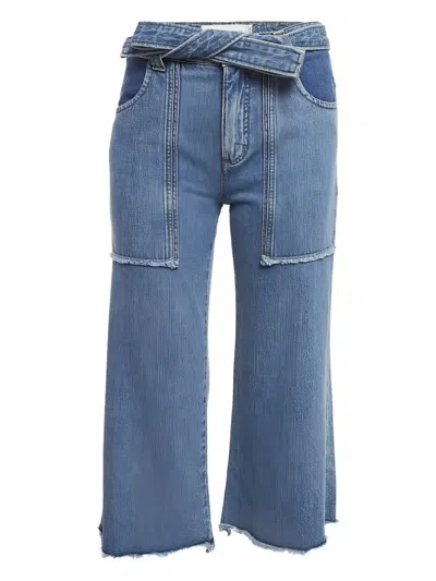 Pre-owned Victoria Beckham Belted Jeans In Blue