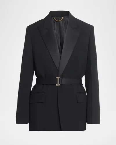 VICTORIA BECKHAM BELTED TAILORED BLAZER JACKET