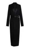 Victoria Beckham Belted Tailored Coat In Black