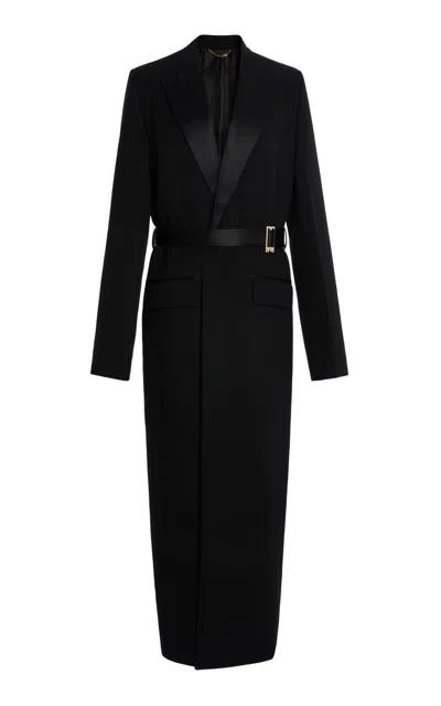 Victoria Beckham Belted Tailored Coat In Black